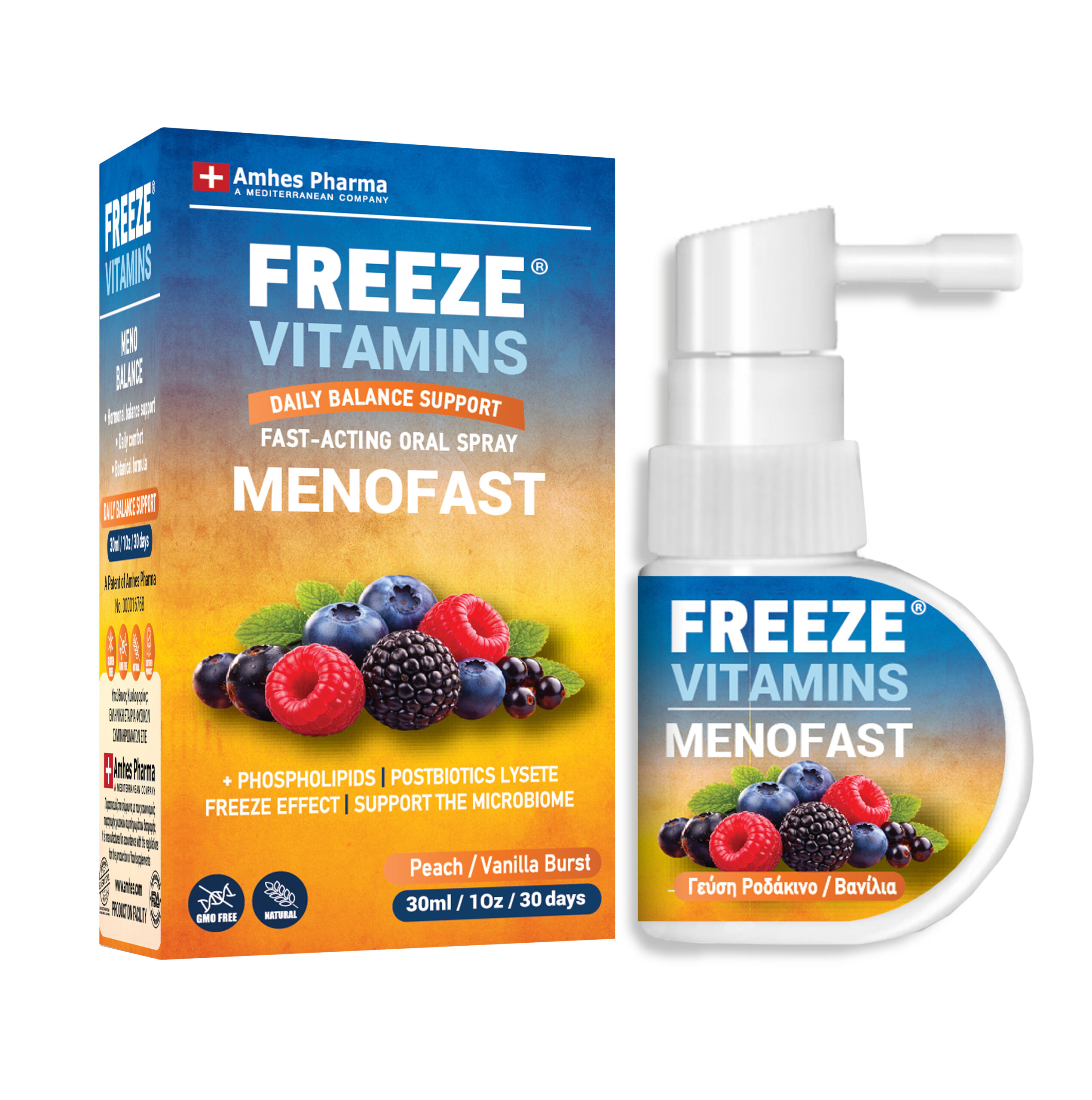 FREEZE VITAMINS MENOFAST FREEZE VITAMINS MENOFAST Spray 30ml — Παγωμένη βιταμίνη